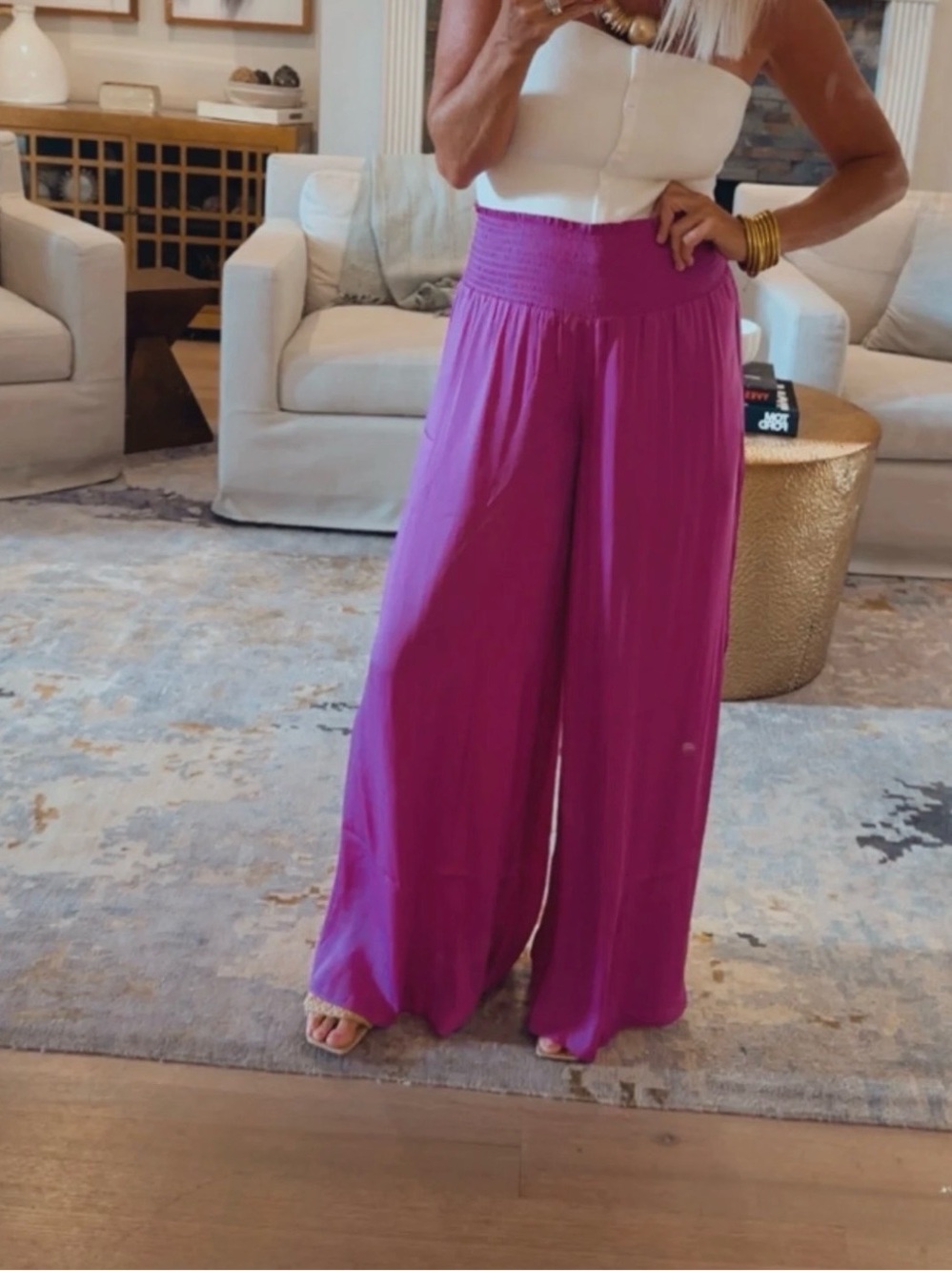 NWT Naked Zebra Palazzo pants Size M